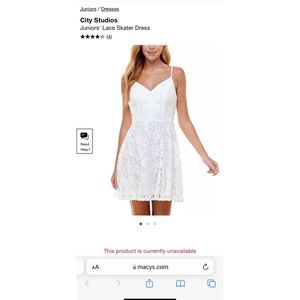City Studio White Lace Skater Dress